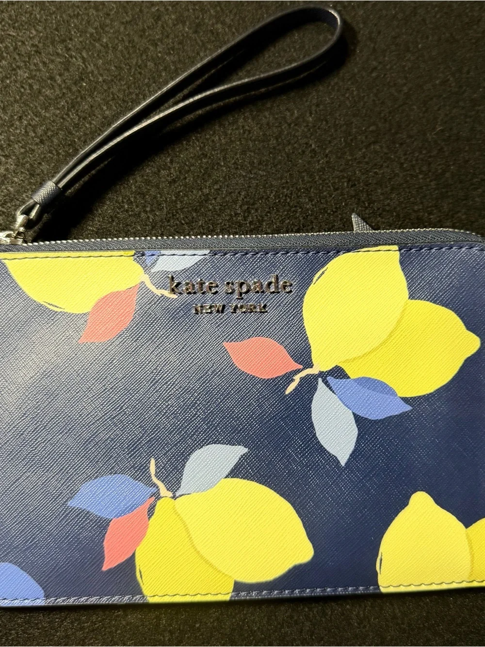Kate Spade Lemon Zest Straw Tote & Cameron Wristlet Set WKRU6715 WLRU6152